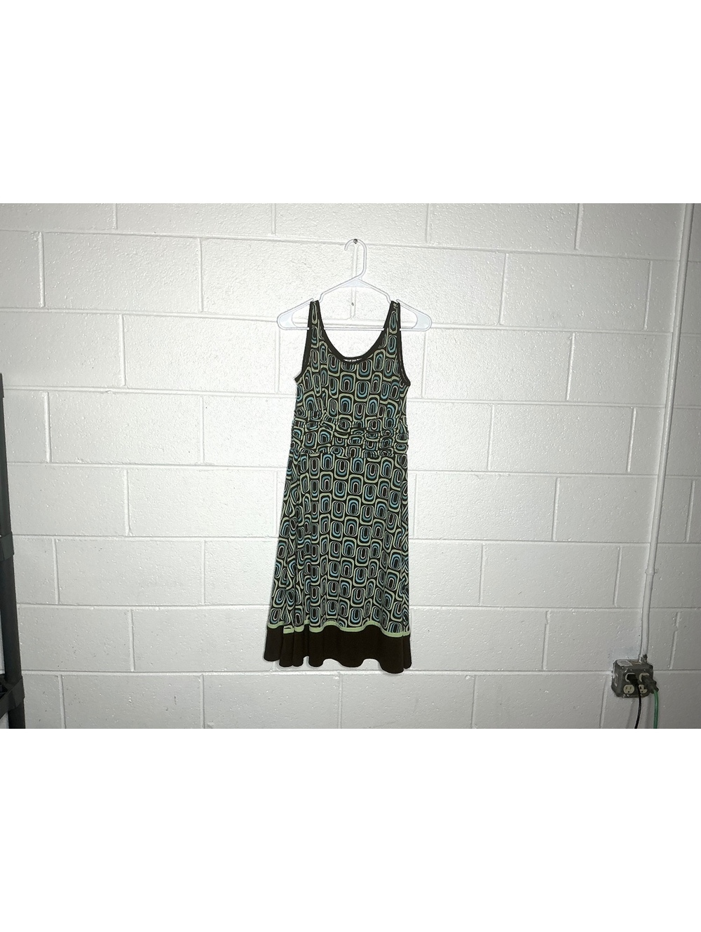 Vintage Studio I Retro Geometric Pattern Midi Dress Size 10